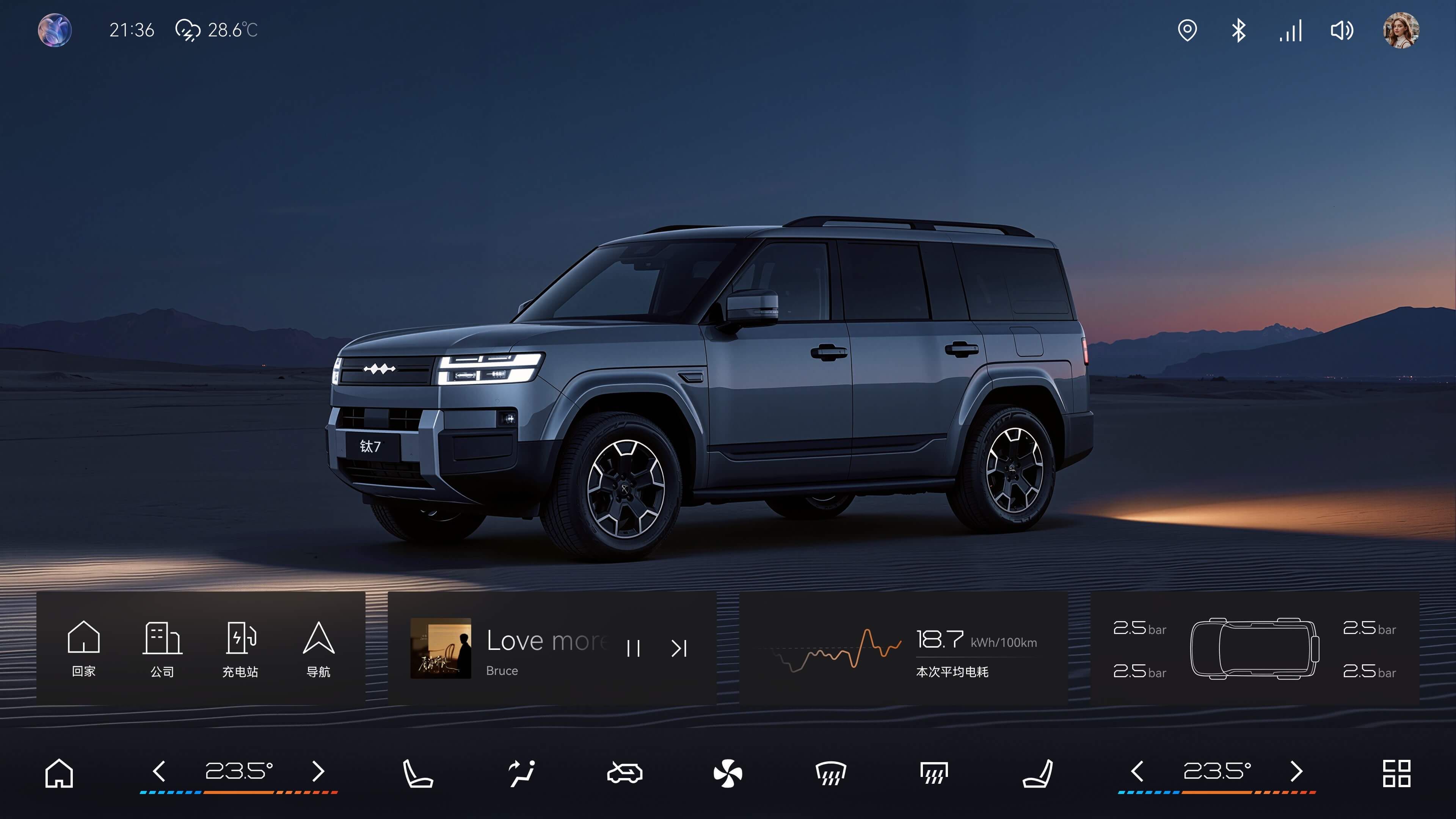 智能座舱 HMI 系统 - 车控桌面